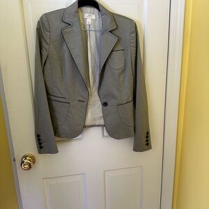 LOFT Light Gray Women's Tailored Blazer with Notch Lapel